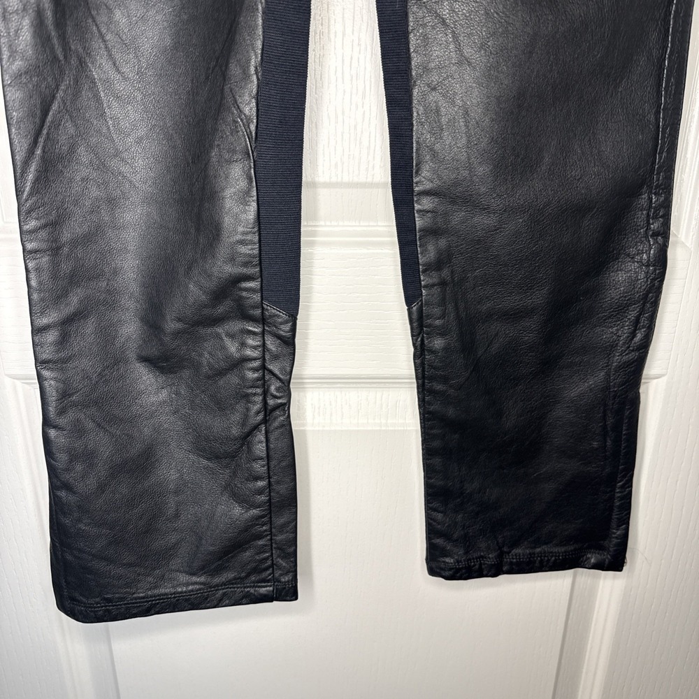 Harley-Davidson Women's Leather Moto Pants Size 10 Black Genuine HD Vintage - Picture 4 of 15